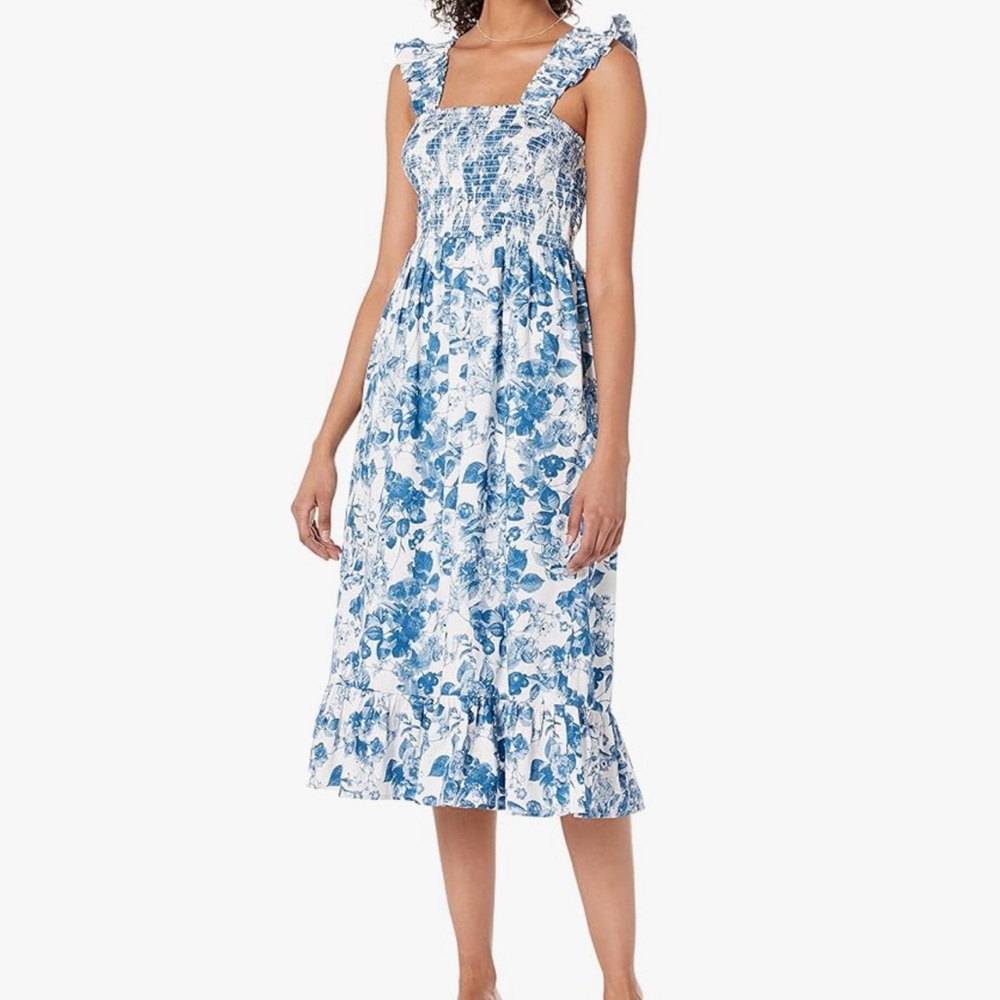 The Drop Kimi Dress | Floral Blue Dress